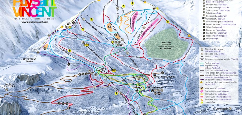 Detaillierte Infos zum Skiurlaub im Skigebiet Puy St Vincent