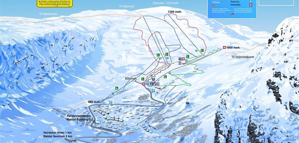 Detaillierte Infos zum Skiurlaub im Skigebiet Røldal Skisenter