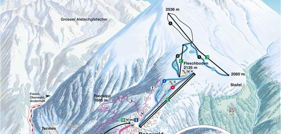 Detaillierte Infos zum Skiurlaub im Skigebiet Rosswald