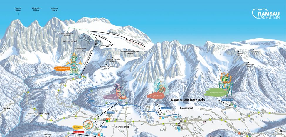 Pistenplan Rittisberg - Ramsau am Dachstein