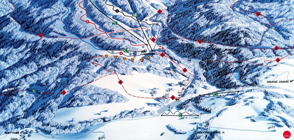 Detaillierte Infos zum Skiurlaub im Skigebiet Říčky v Orlických horách