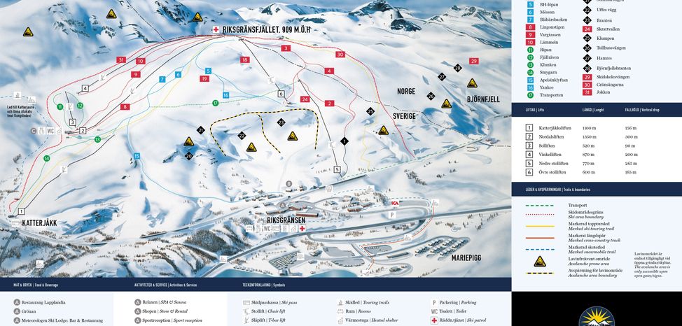 Pistenplan Riksgränsen