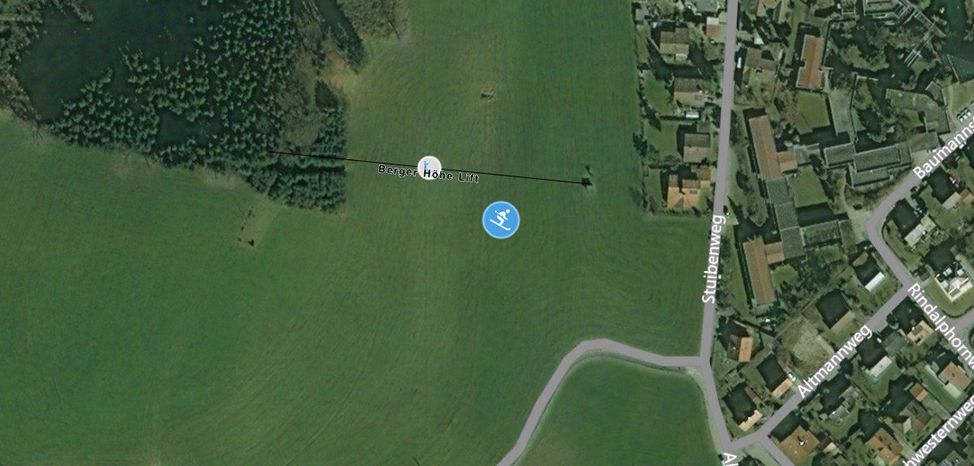 Der Schlepplift an der Bergerhöhe liegt am Stuibenweg.