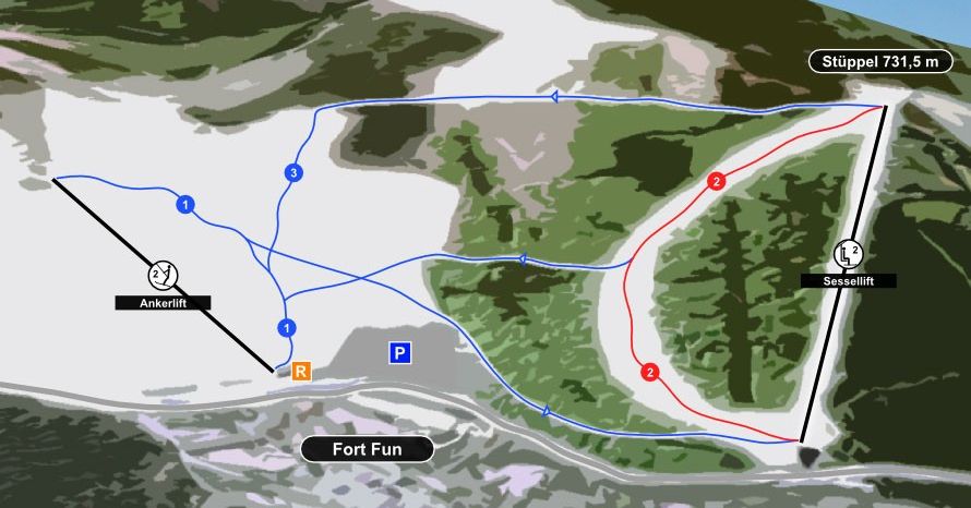 Pistenplan Fort Fun Winterwelt