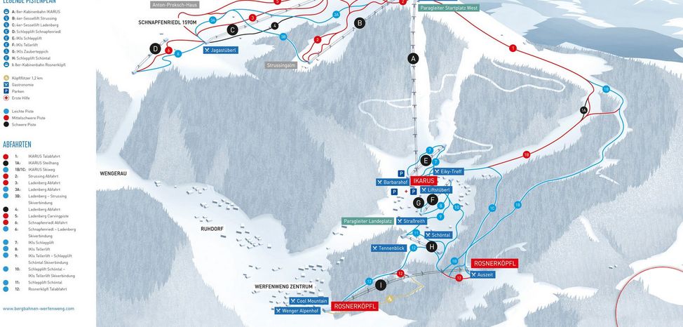 Pistenplan Werfenweng