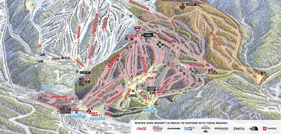 Pistenplan Winter Park Resort