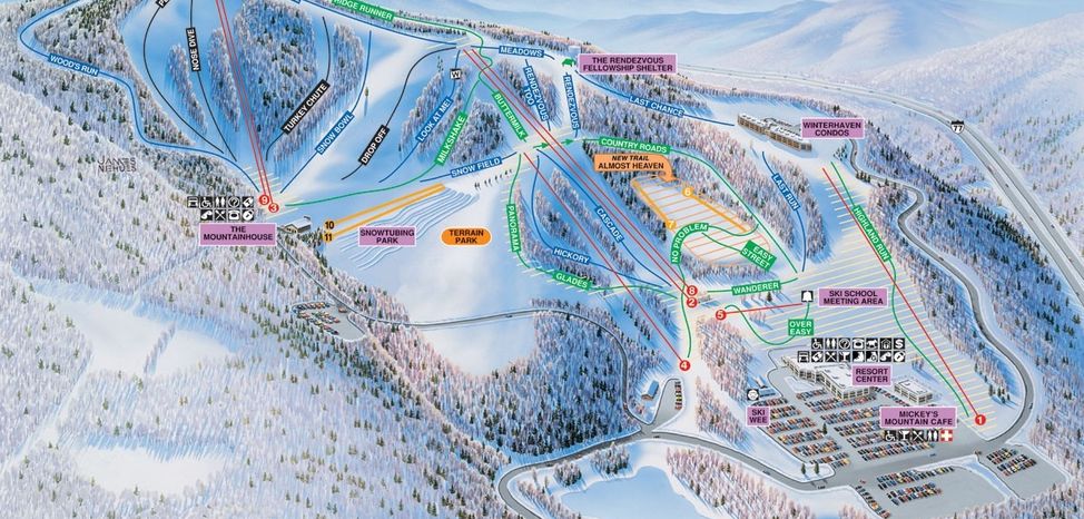 Detaillierte Infos zum Skiurlaub im Skigebiet Winterplace Ski Resort