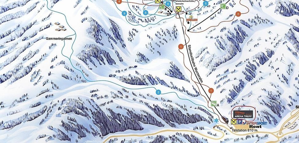 Pistenplan Wurzeralm