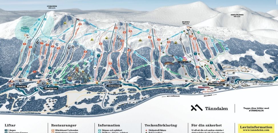 Pistenkarte Tänndalen
