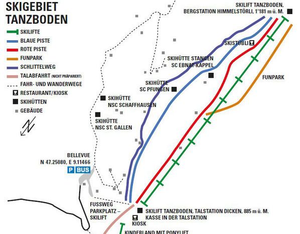 Detaillierte Infos zum Skiurlaub im Skigebiet Tanzboden