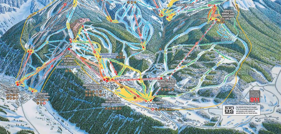 Pistenplan Telluride