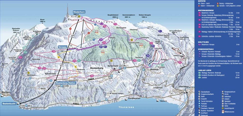 Pistenplan Niederhorn