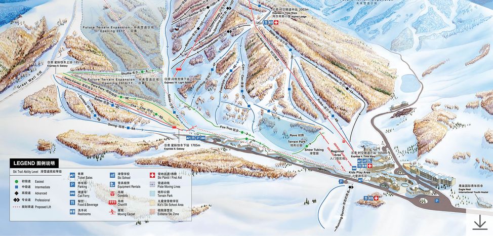 Pistenplan Skigebiet Thaiwoo