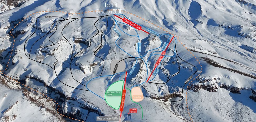 Pistenplan Skigebiet Tukino