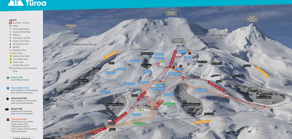 Pistenplan Turoa