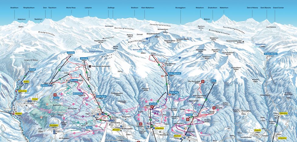 Detaillierte Infos zum Skiurlaub im Skigebiet Unterbäch - Ginals