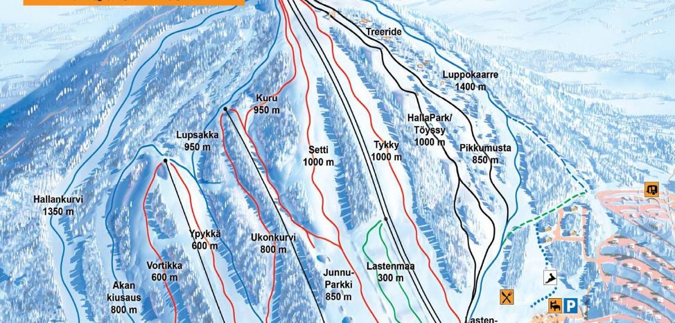 Pistenplan Ukkohalla