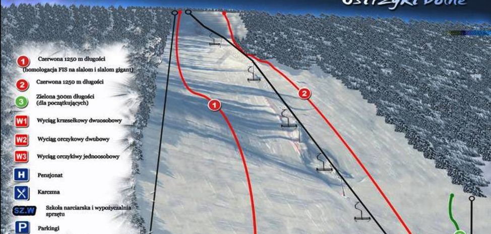 Pistenplan Laworta Ski Ustrzyki Dolne