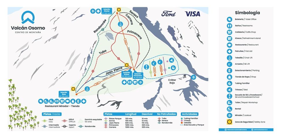 Pistenplan Volcán Osorno