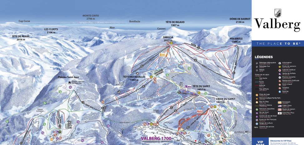 Pistenplan Valberg Beuil les Launes