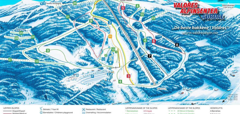 Detaillierte Infos zum Skiurlaub im Skigebiet Valdres Alpinsenter