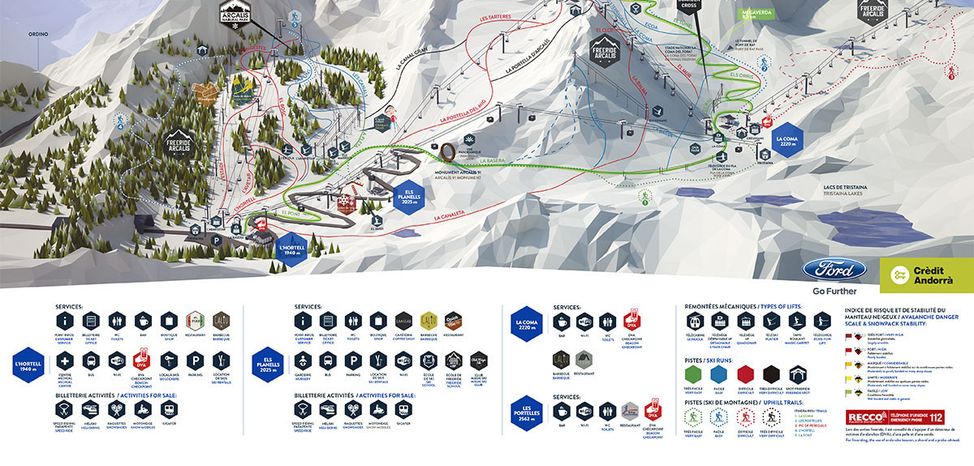 Pistenplan Ordino Arcalis