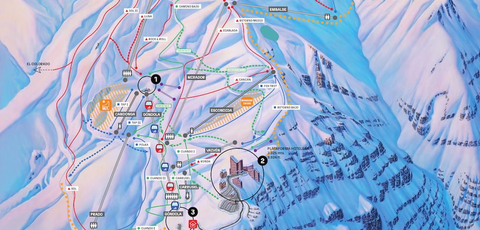Pistenplan Valle Nevado