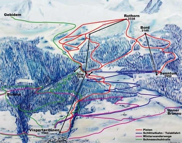 Detaillierte Infos zum Skiurlaub im Skigebiet Visperterminen