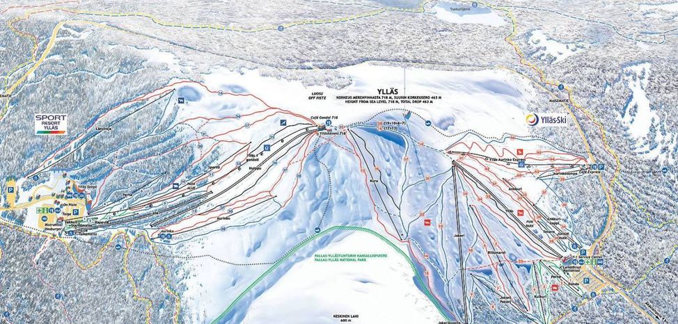 Pistenplan Ylläs