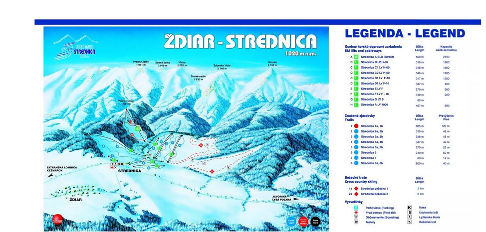 Detaillierte Infos zum Skiurlaub im Skigebiet Zdiar Strednica