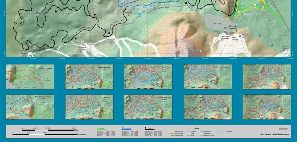 Loipenplan Mt Bachelor