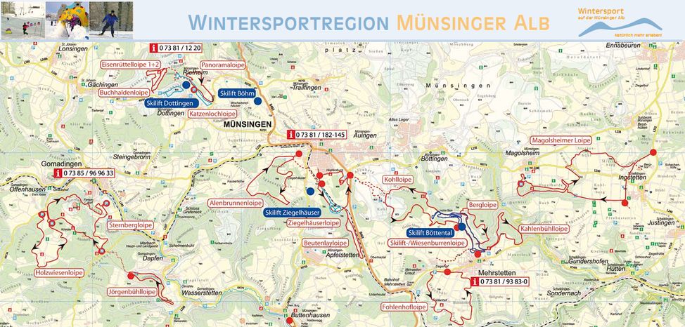 Information on Cross-Country Skiing at Münsingen Dottingen