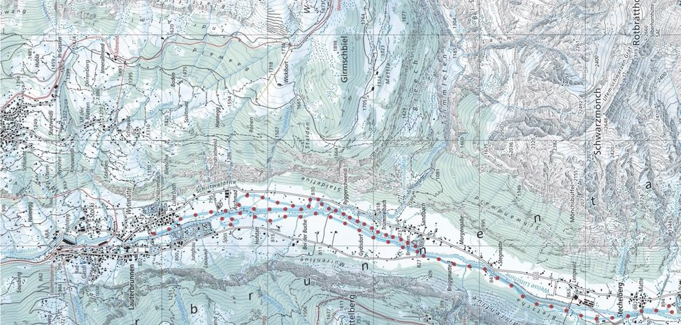 Loipenplan Lauterbrunnen