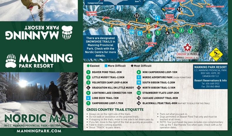 Detaillierte Infos zum Langlauf und den Loipen im Langlaufgebiet Manning Park Resort