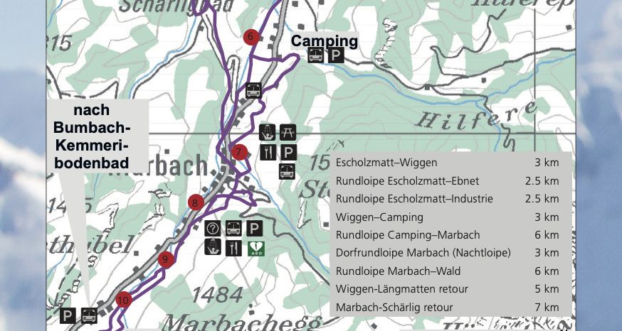 Loipenplan Escholzmatt-Wiggen-Marbach