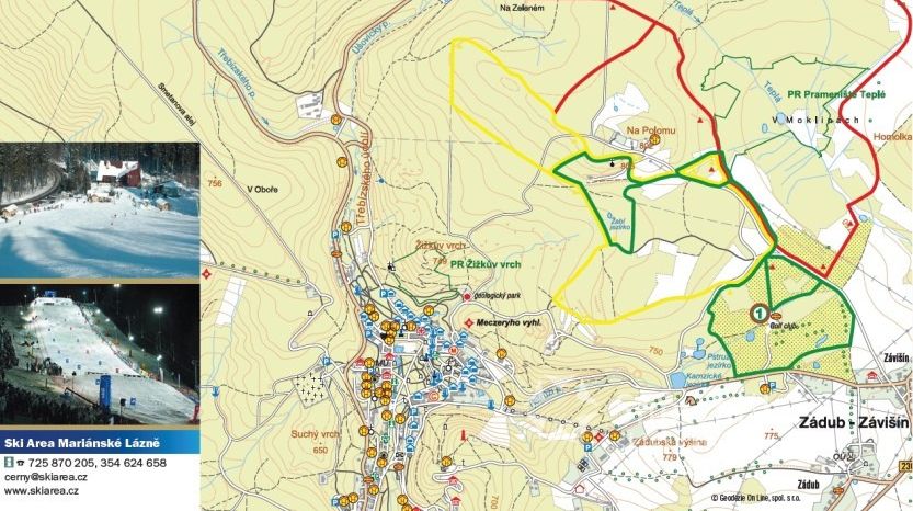 Loipenplan Mariánské Lázně (Marienbad)