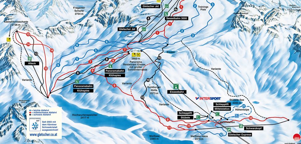 Information on Cross-Country Skiing at Mölltaler Gletscher