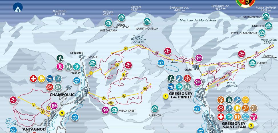 Loipenplan Monte Rosa