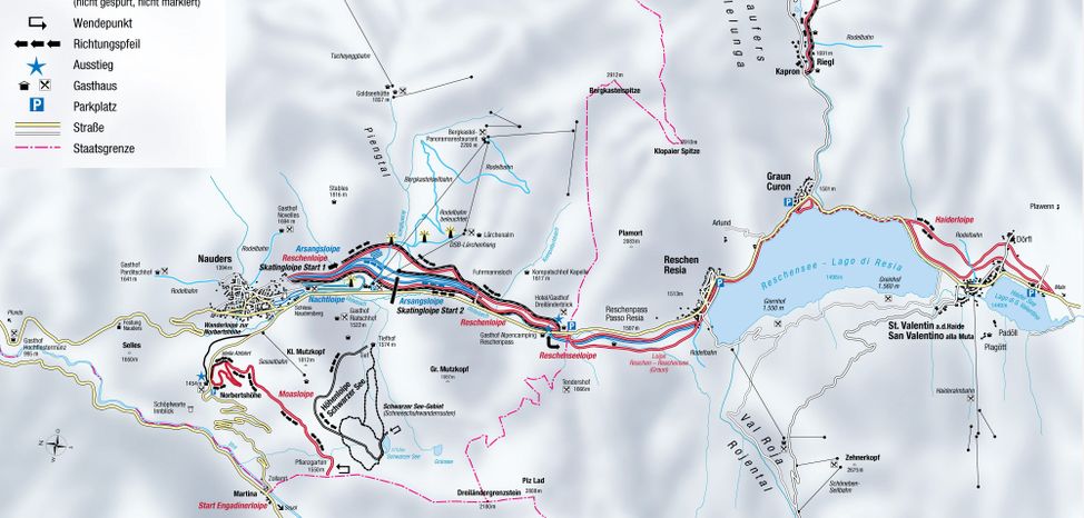 Information on Cross-Country Skiing at Nauders Reschenpass