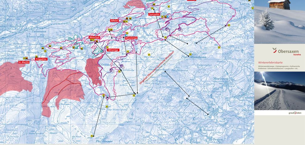 Detaillierte Infos zum Langlauf und den Loipen im Langlaufgebiet Obersaxen Mundaun Val Lumnezia