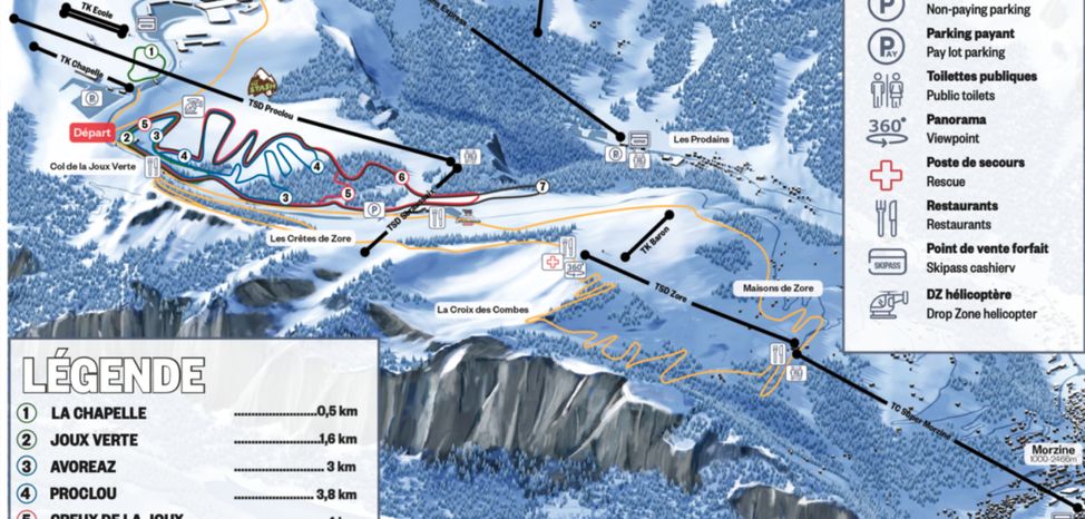 Detaillierte Infos zum Langlauf und den Loipen im Langlaufgebiet Avoriaz