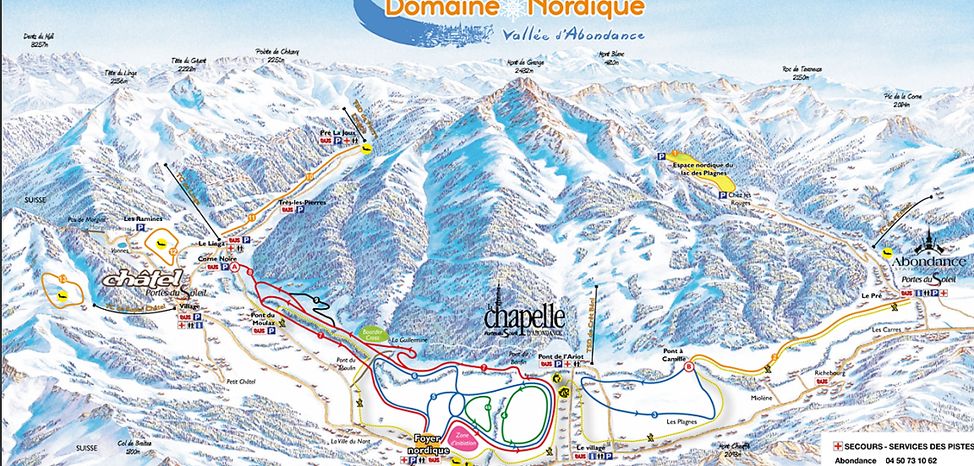 Loipenübersicht Abondance