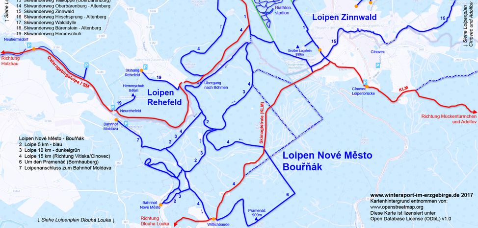 Loipenplan Altenberg