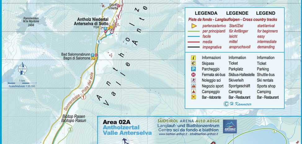 Information on Cross-Country Skiing at Antholz Valley
