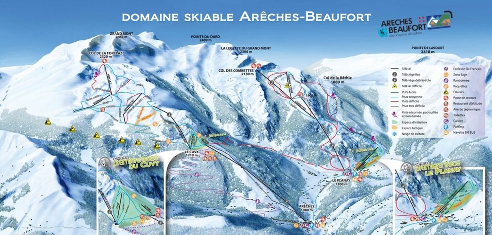 Detaillierte Infos zum Langlauf und den Loipen im Langlaufgebiet Areches Beaufort