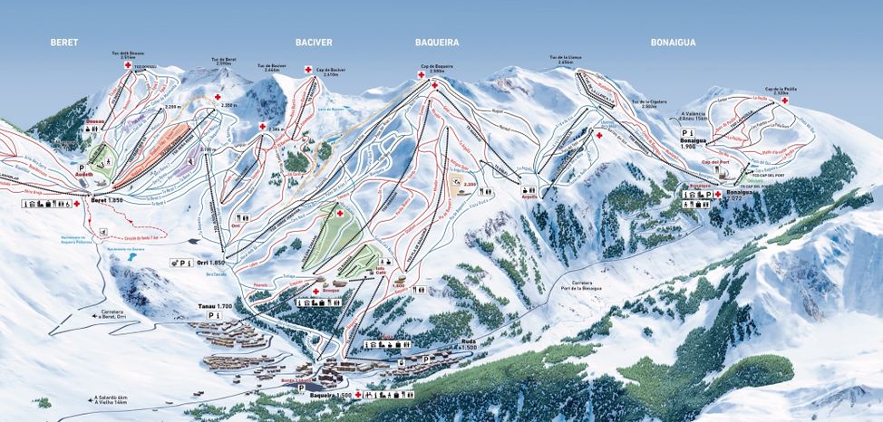 Loipenplan Baqueira Beret