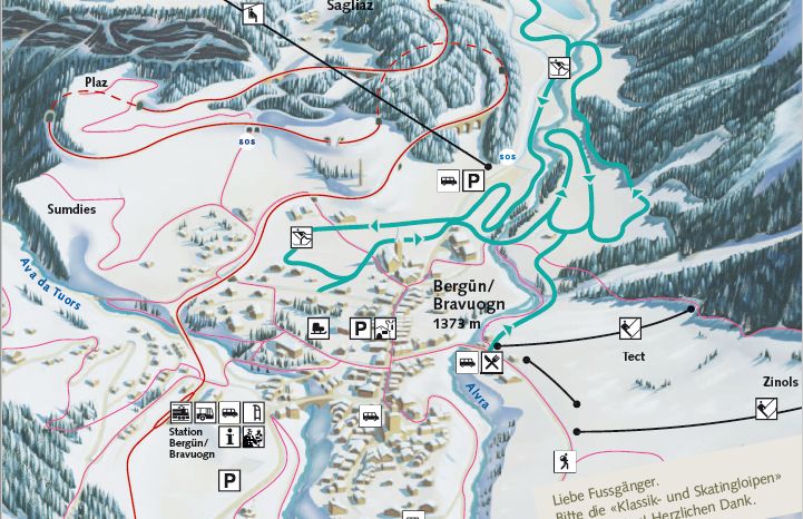 Detaillierte Infos zum Langlauf und den Loipen im Langlaufgebiet Bergün Filisur