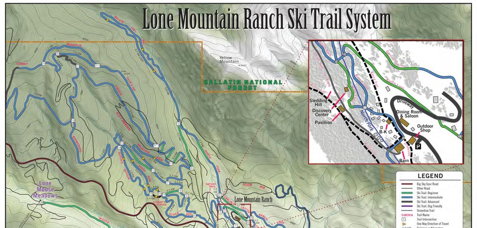 Detaillierte Infos zum Langlauf und den Loipen im Langlaufgebiet Big Sky Resort