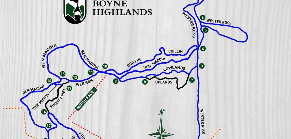 Detaillierte Infos zum Langlauf und den Loipen im Langlaufgebiet Boyne Highlands