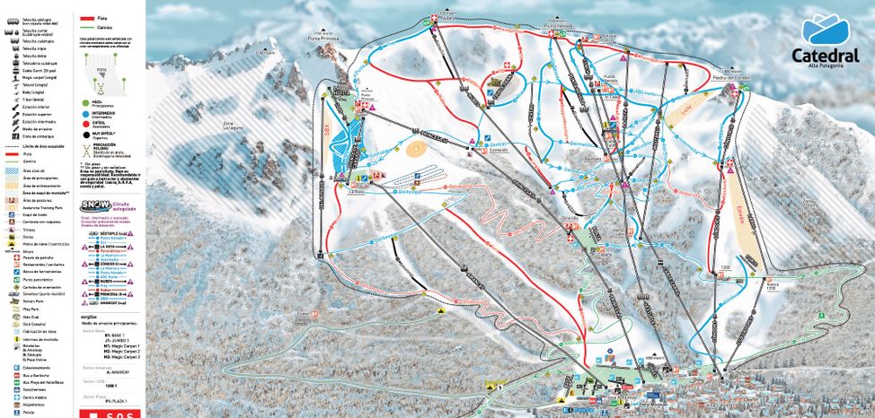 Detaillierte Infos zum Langlauf und den Loipen im Langlaufgebiet Catedral Alta Patagonia